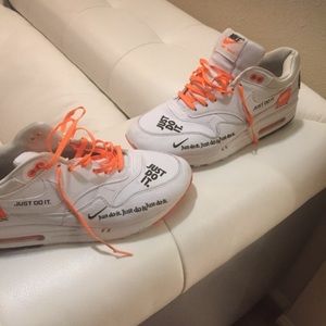 White & Orange Nike Just Do IT